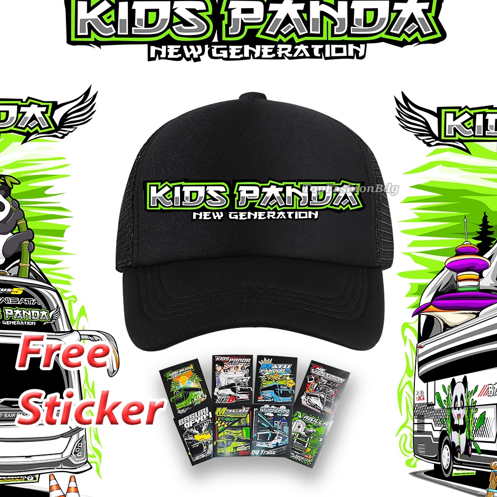 KODE G17B Topi Anak Bus KIDS PANDA NEW JETBUS 5 Topi Anak LakLaki Vektor Bus Mania 312 Tahun