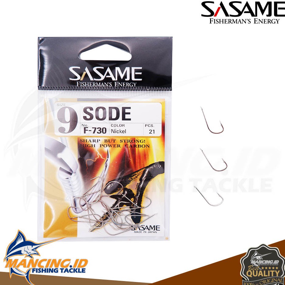 Sasame SODE F73 Flat Carbon Hook Kail Pancing Ikan Mas Gurame Bawal Patin Hiu Anti Moncel Made in Ja