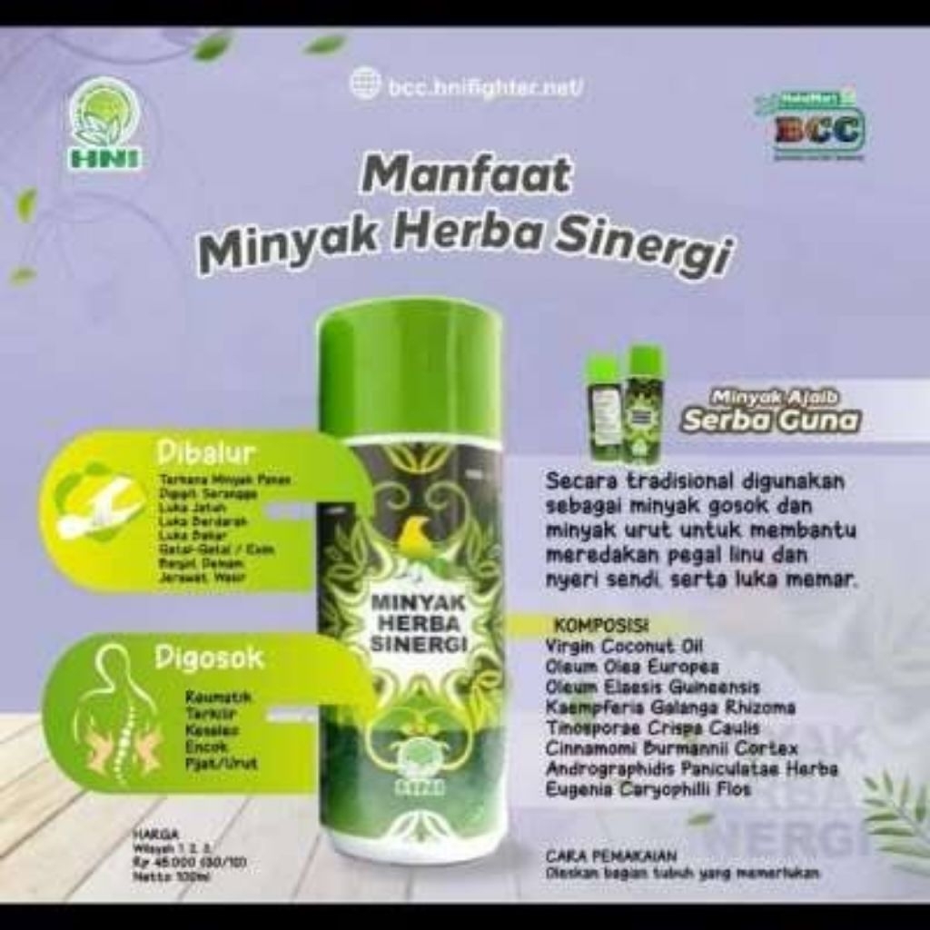 Minyak Herba Sinergi HNI HPAI Asli Minyak But But Ajaib