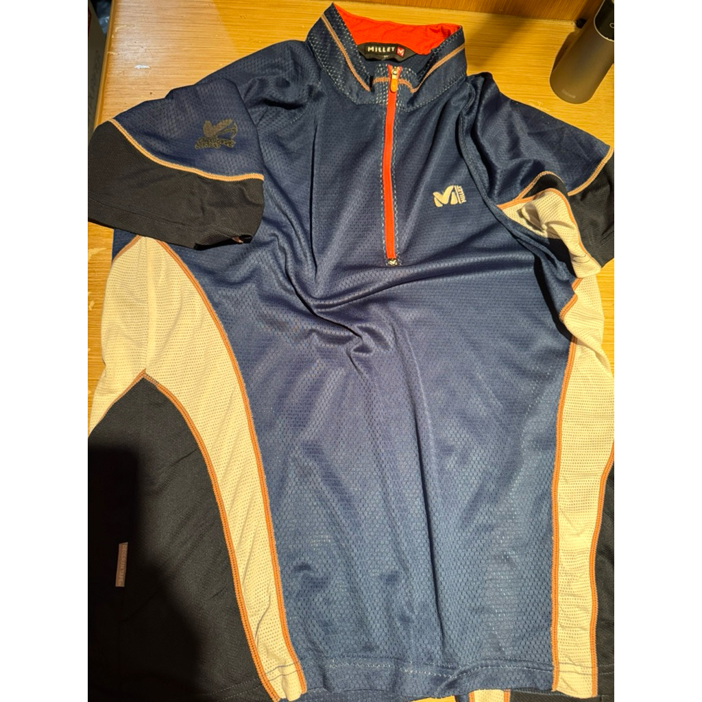 Kaos Millet Baselayer Motif Blue Kaos Gunung Hiking Trekking Kaos Olahraga Original 100% #millet #ba