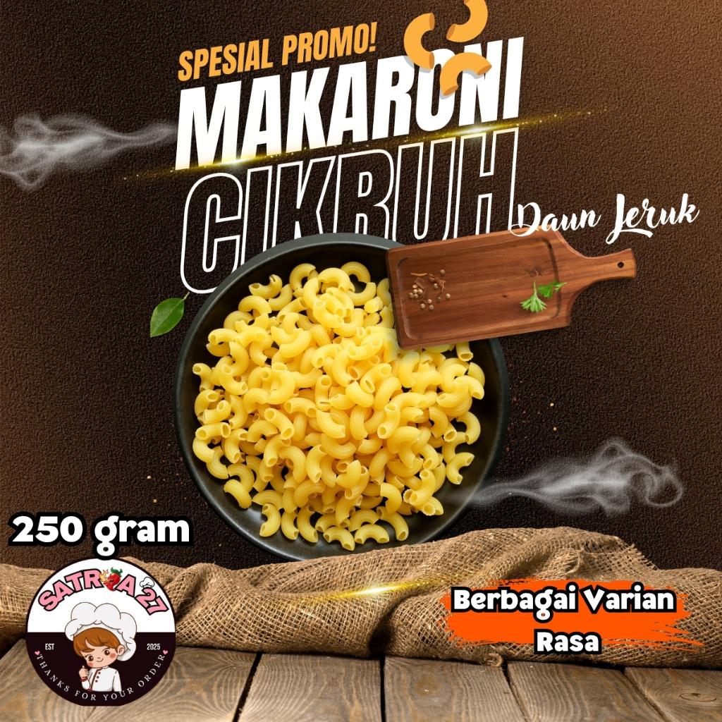 

(TERMURAH) 1/4 KG MAKARONI CIKRUH DAUN JERUK PEDAS GURIH KHAS TASIKMALAYA UKURAN 250GRAM