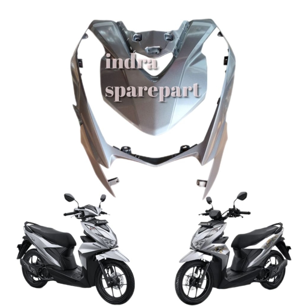 Tameng Dasi Body Depan Honda Beat New Street LED 2020 2021 2022 2023 Silver