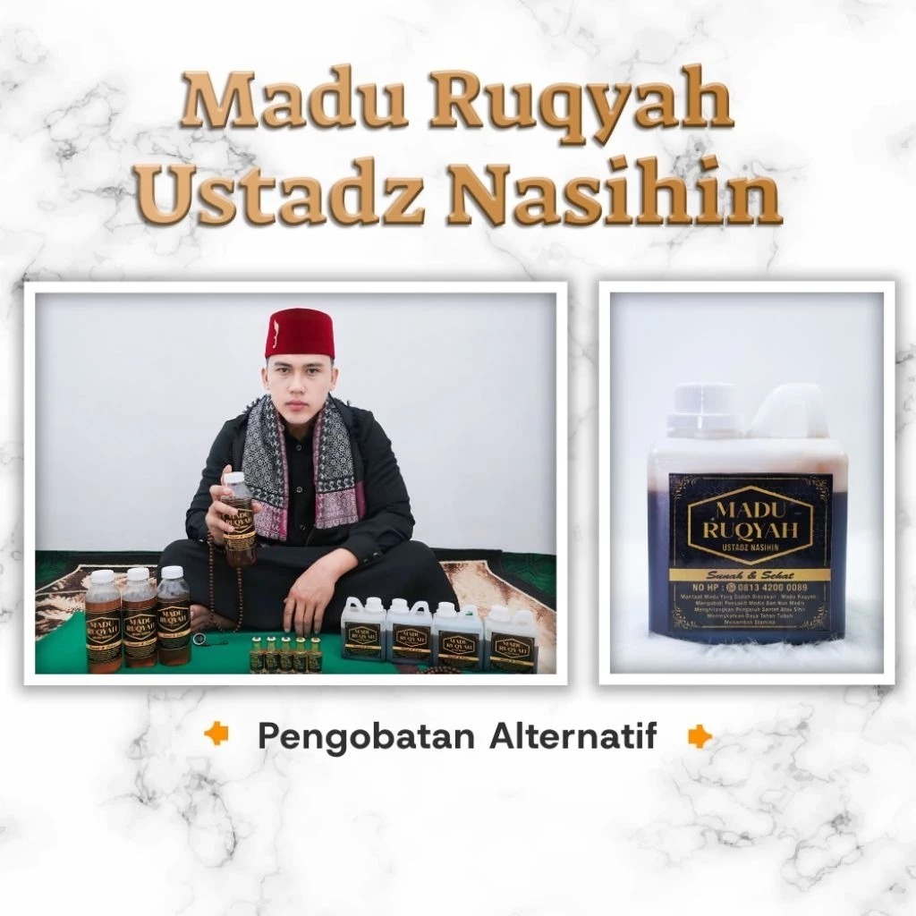 

Madu Ruqyah Hitam Ustadz Nasihin Madu Pahit Banyak Manfaat Kemasan 500g dan 300g