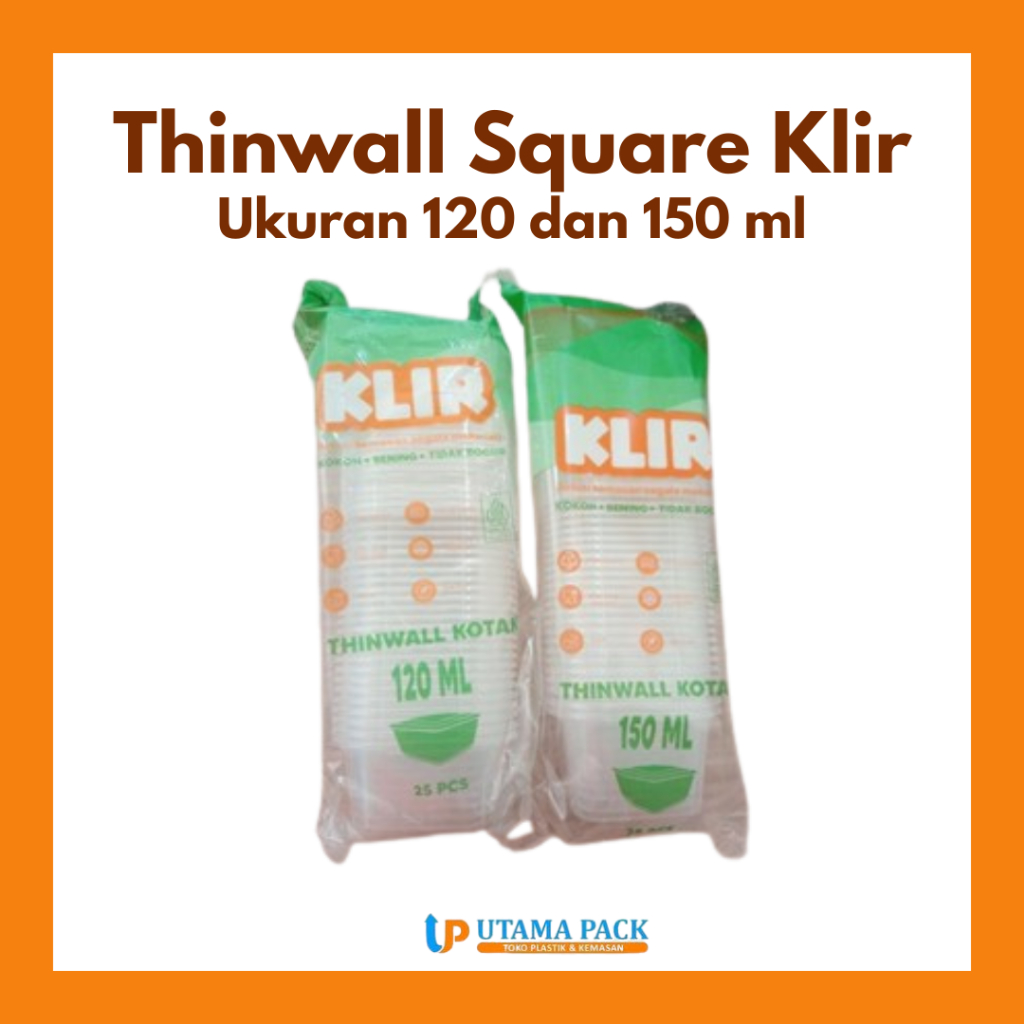 Thinwall Square 120ml 150ml Jelly Pudding Thinwall Kotak Mini / Cup Dessert / Plastik Thinwall