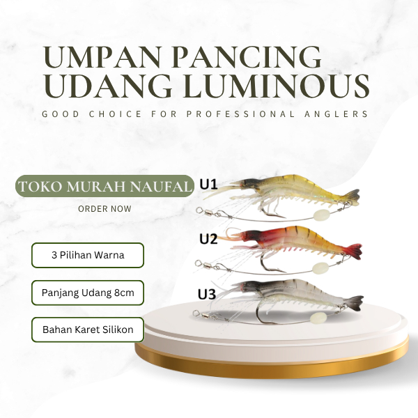 Umpan Udang Luminous Shrimp Lure Soft Umpan Udang Menyala Dalam Gelap Umpan Udang Mainan Termurah