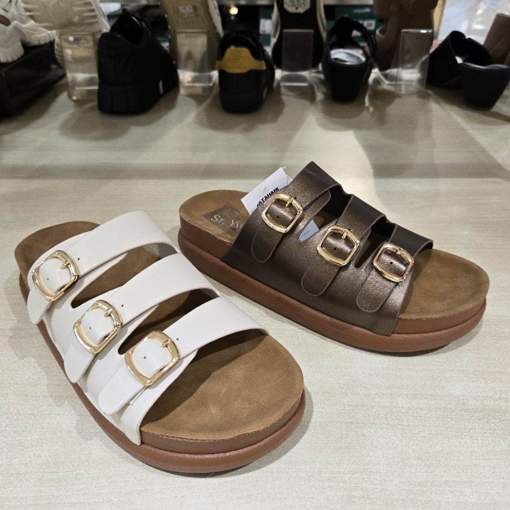 St yves sandal wedges hak rata 4cm wanita ringan bangetss & ori size 36-40