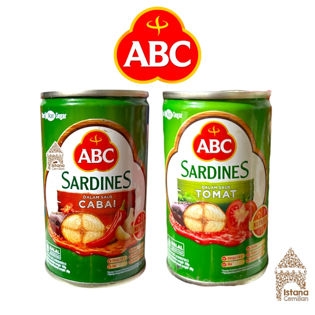 

ABC Sardines Sarden Saus Extra Pedas Cabai 155 Gram