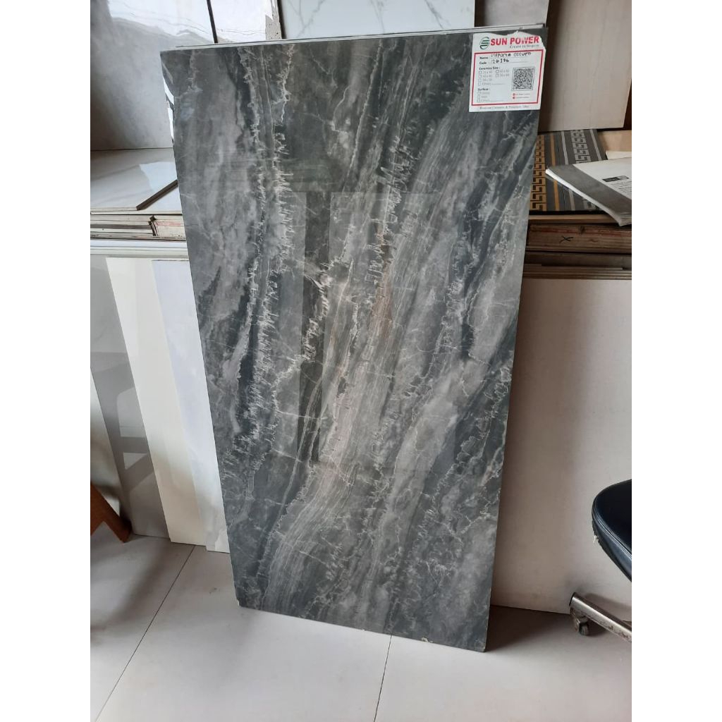Granit Corak marmer hitam 120x60 Sun power 2466 (CHAT ADMIN/BACA DESKRIPSI SEBELUM MEMBELI)