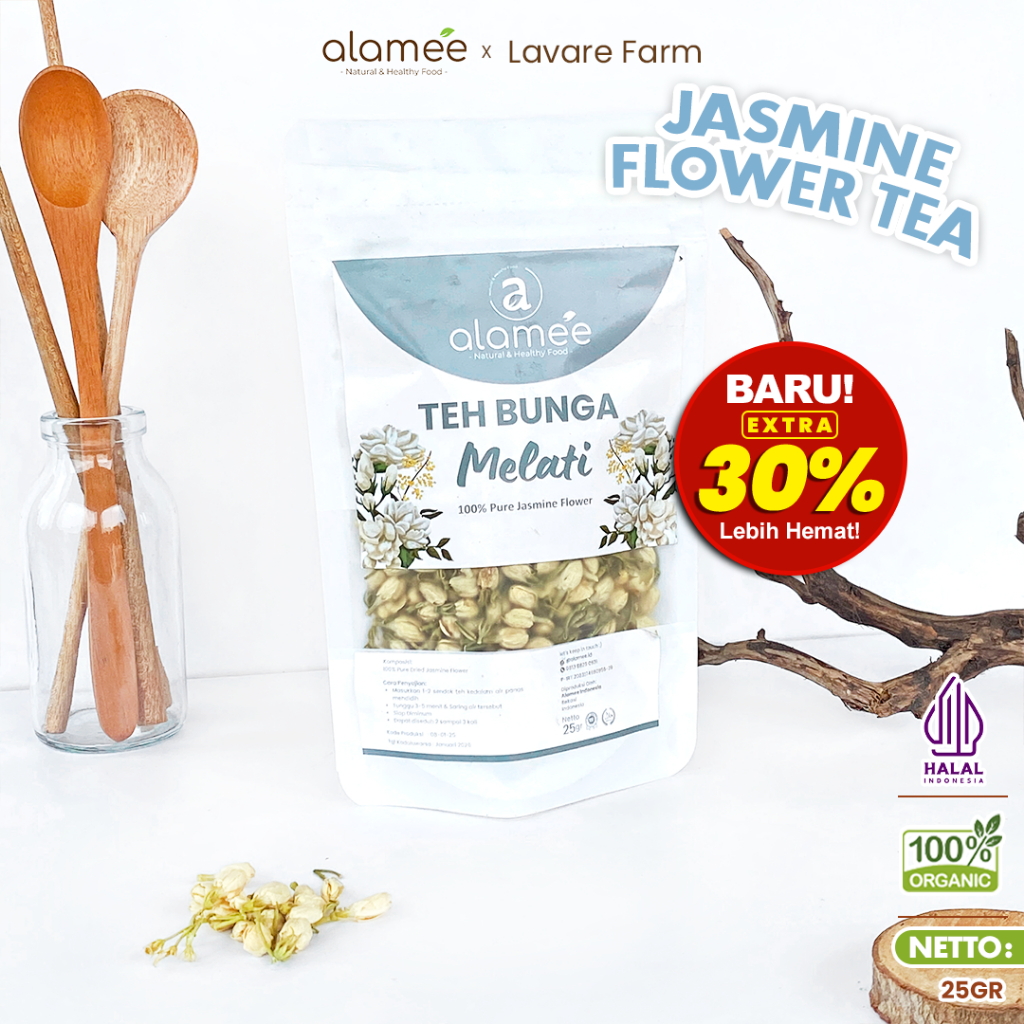 

ALAMEE Teh Jasmine Bunga Melati Dried Flower Tea Organik Jasmin Herbal Kering 25gr BUMA