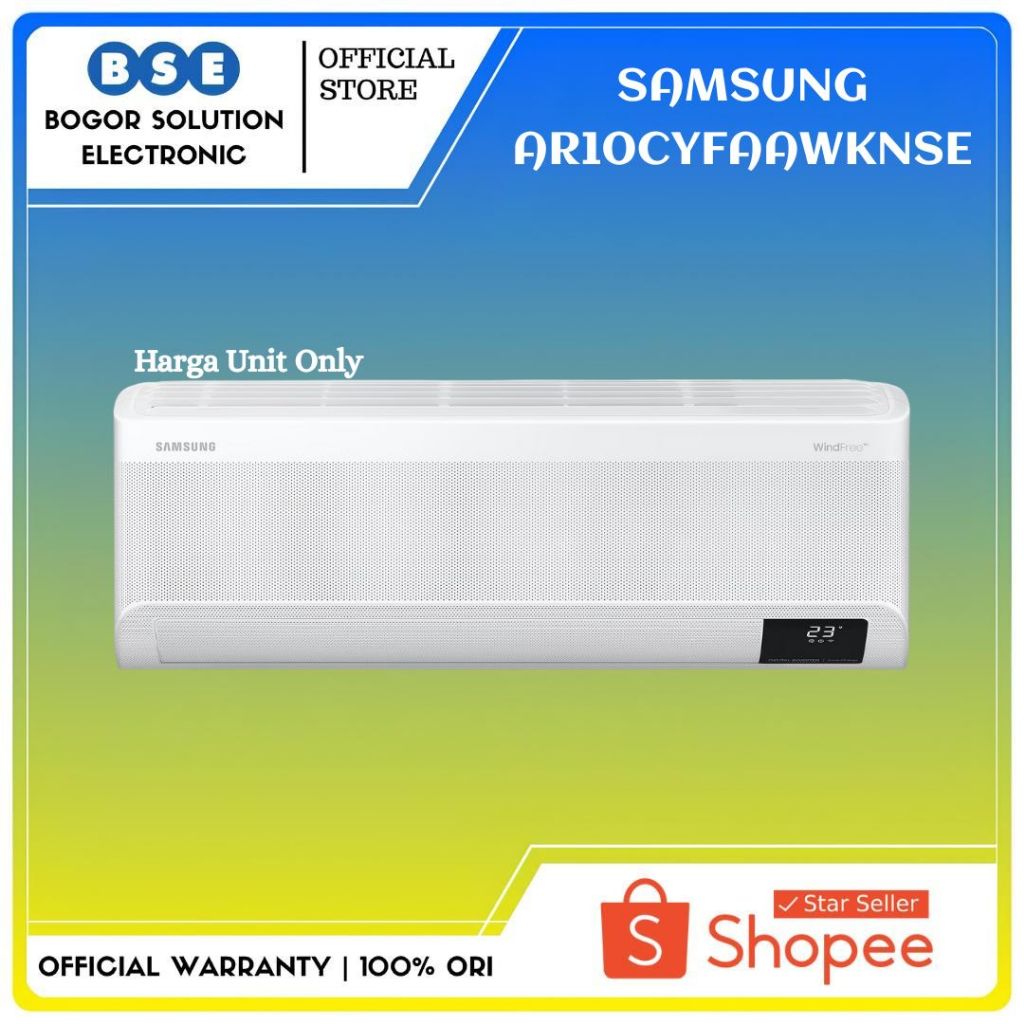 SAMSUNG AR10CYFAAWKNSE AC WindFree Lite SAMSUNG Digital Inverter 1PK AR10CYFA - AC UNIT ONLY