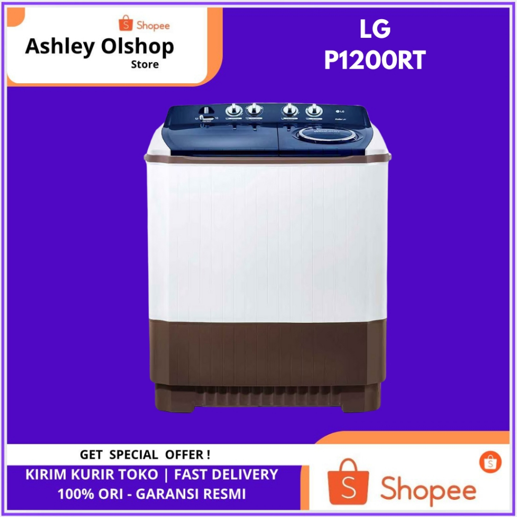 LG MESIN CUCI P1200 2 TABUNG 12 KG // LG P1200RT // MESIN CUCI LG PROMO