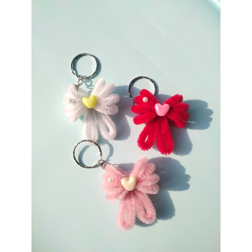 TERMURAHPITA | Ganci Pita kawat bulu/ Gantungan kunci Pita kawat bulu