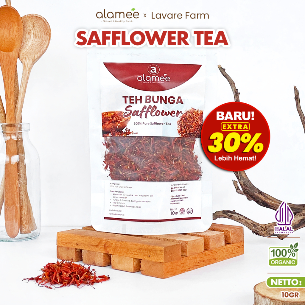 

Teh Bunga Safflower Herbal Tea Original Organik 10gr Alami Siap Seduh Minum Minuman Sehat Organic BUMA