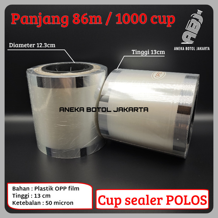 Plastik cup sealer tebal / Plastik lid cup seal / seal cup gelas