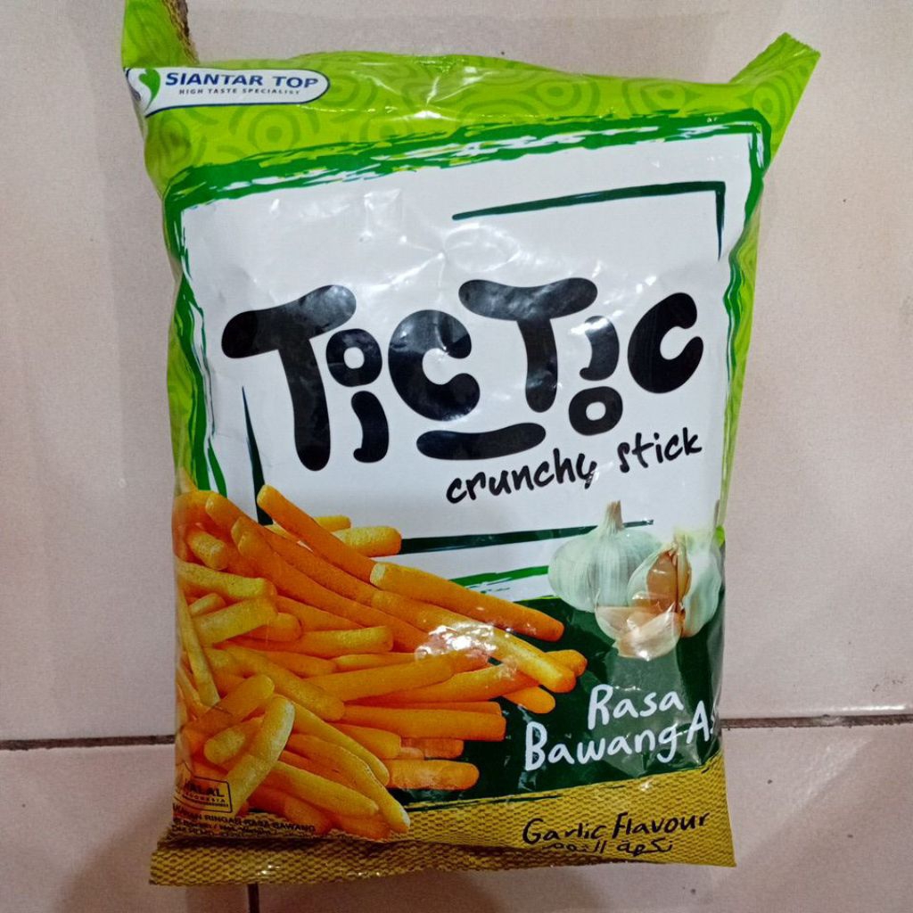 

Siantar Top TicTic Crunnchy Stick Rasa Bawang Asli 70gr 1pcs
