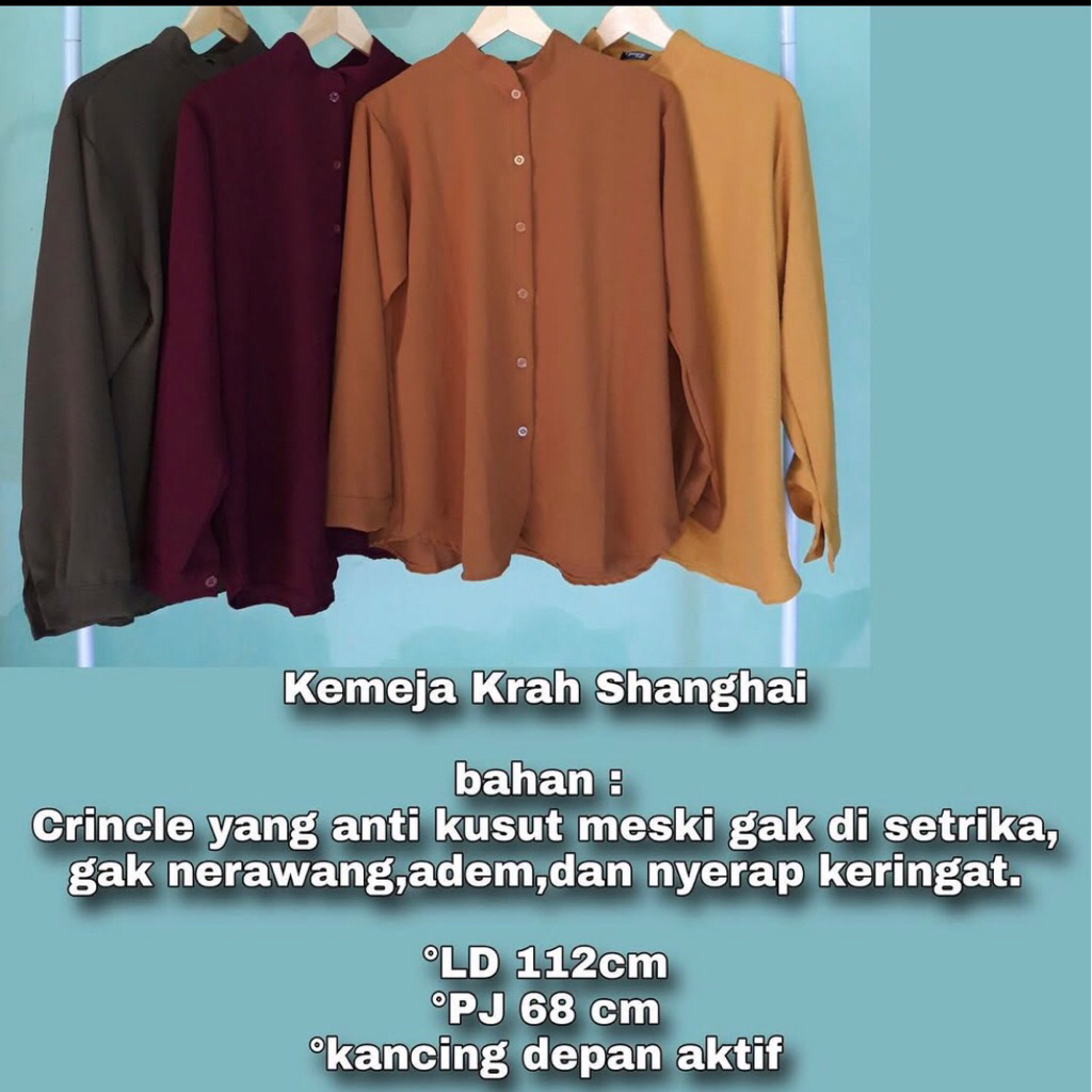kemeja krah shanghai