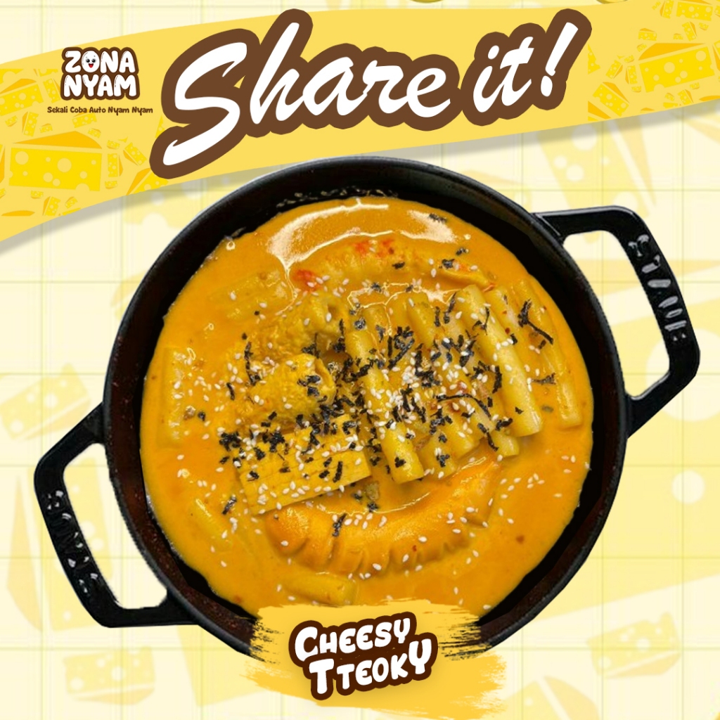 

ZONANYAM Share It Toppoki Keju Cheesy Tteok Keju - Toppoki Rose Keju Cheese - Toppoki Makanan Instant - Food