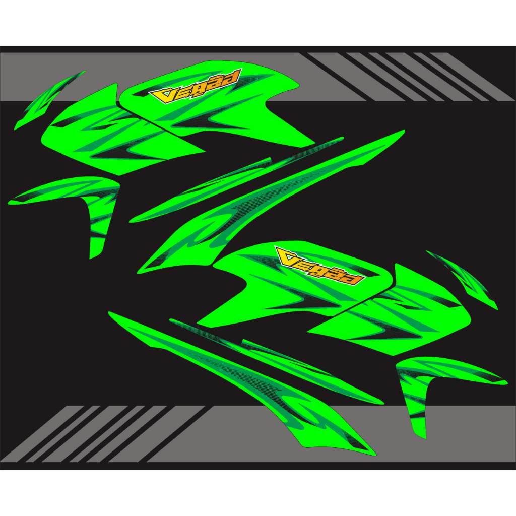 STIKER STRIPING VARIASI HONDA VERZA LAMA TAHUN 2013-2017 GRAFIS VARGREEN