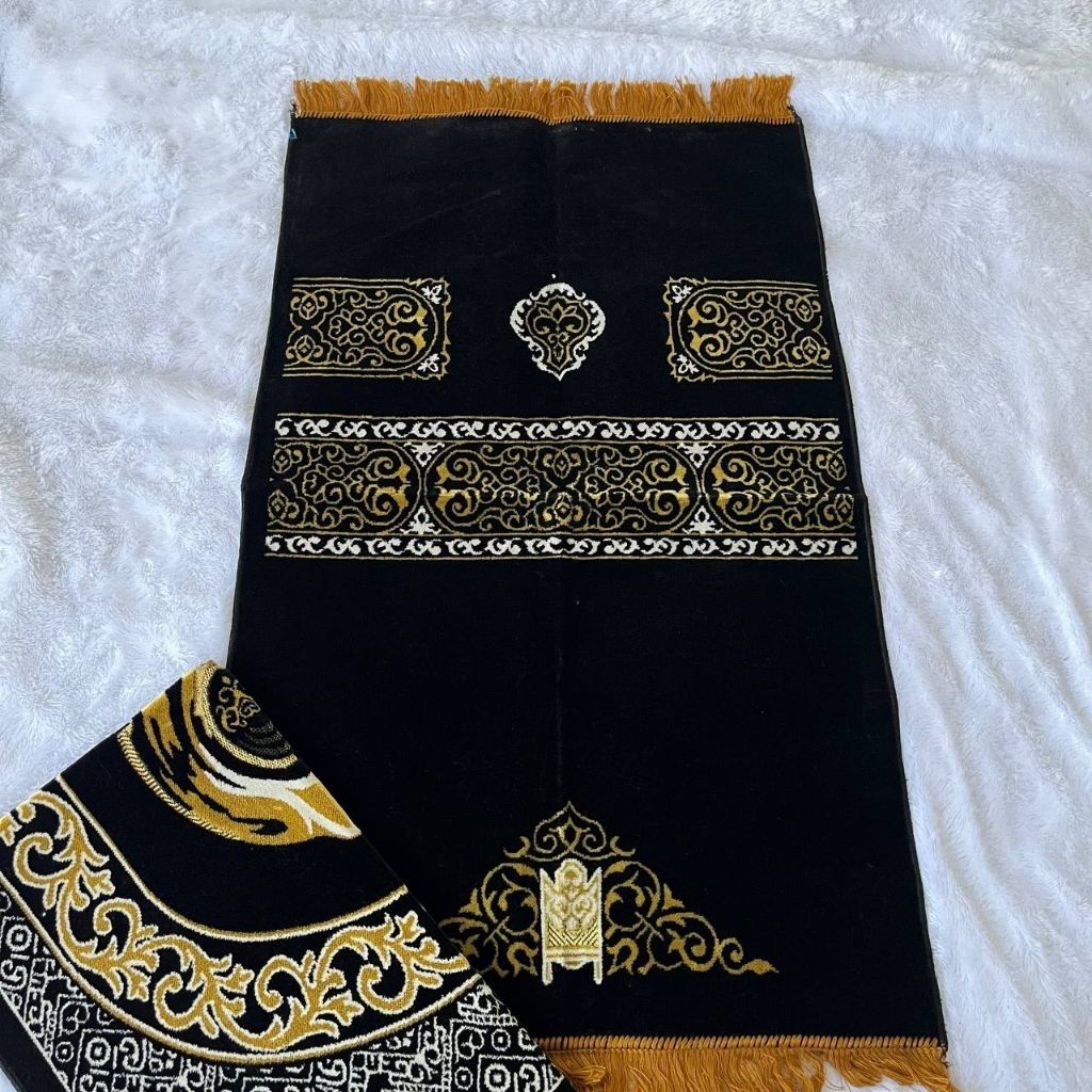 Sajadah Egypt Kiswah Premium (1766) | sajadah kiswah | sajadah motif kakbah | sajadah gambar kakbah 