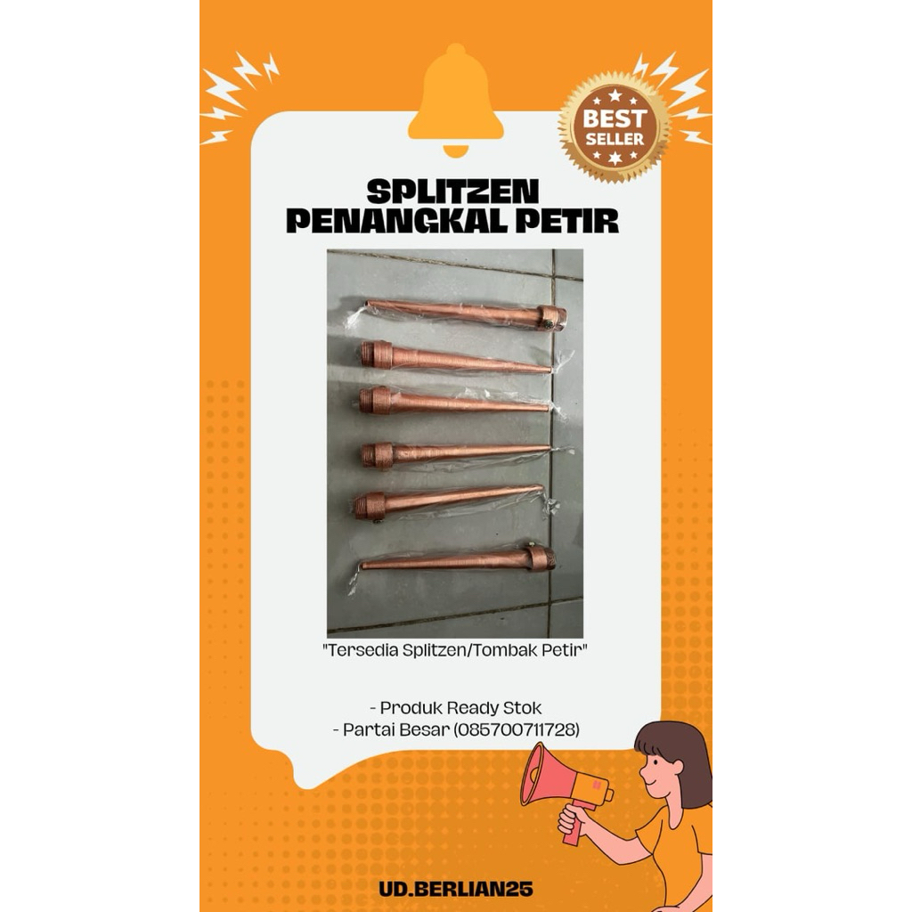 Splitzen Penangkal Petir / Tombak Petir / Penangkal Petir TERMURAH