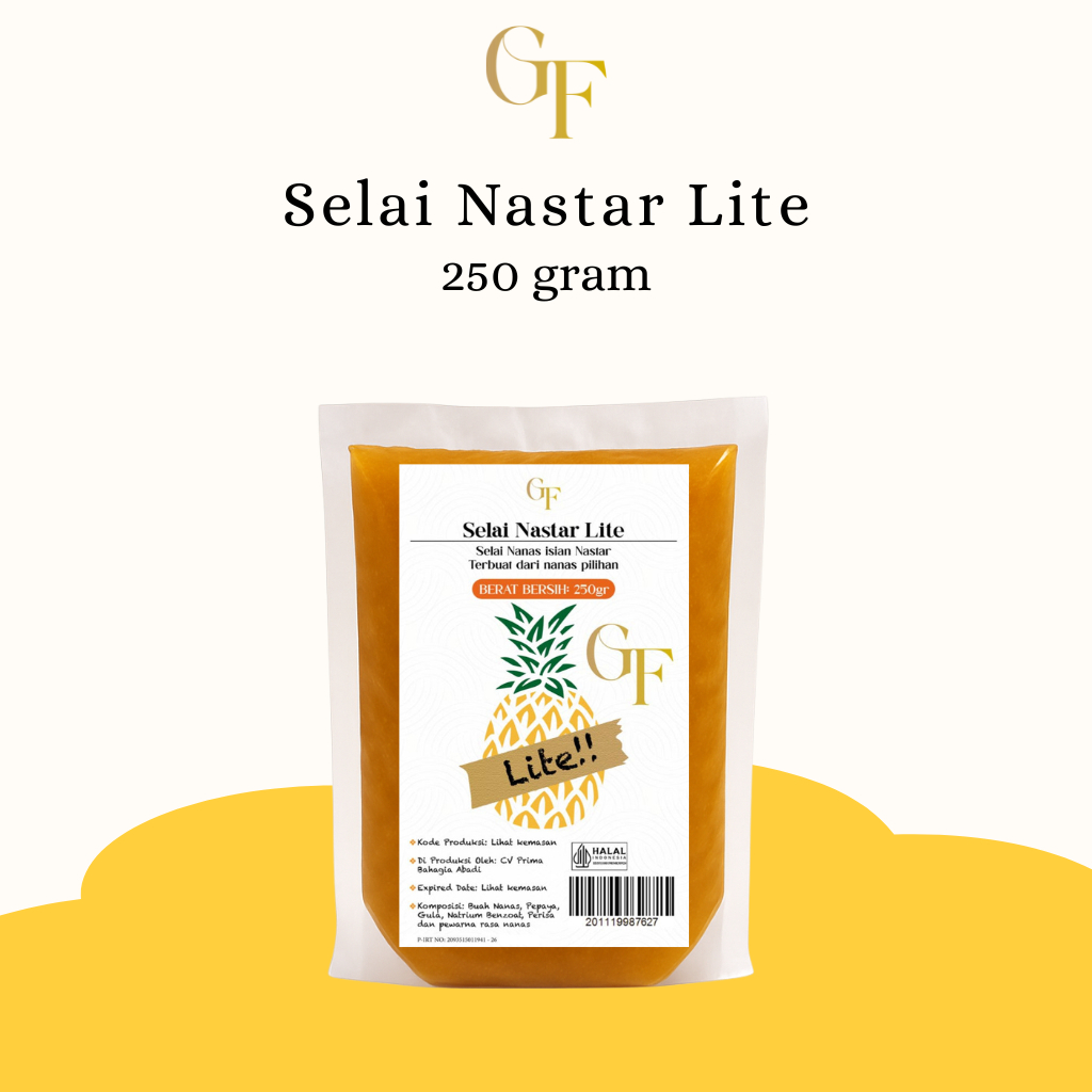 

SELAI NASTAR GF LITE 250gr - Selai Nastar Nanas