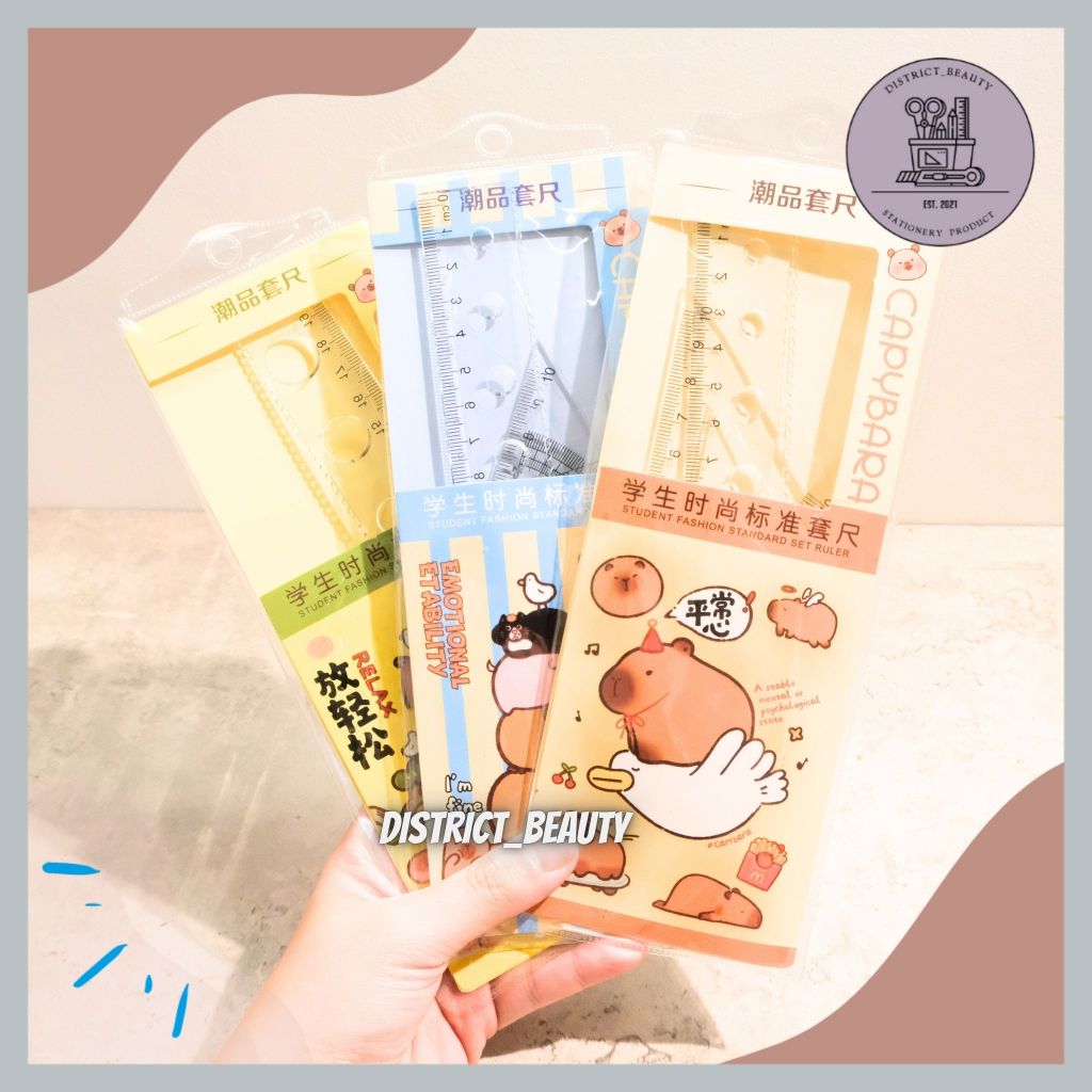 

PENGGARIS SET CAPYBARA KAPIBARA SET BUSUR PENGGARIS 20CM PENGGARIS SET 4 IN 1 PLASTIK BUSUR SIKU SEGITIGA LURUR TERMURAH