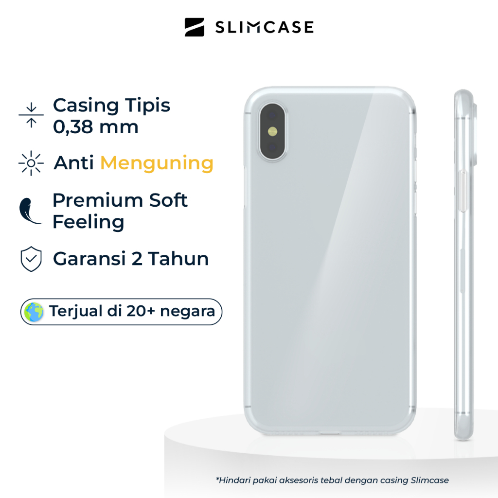 Casing Classic 1 iPhone XR Series Slimcase - Ultra-Thin 0.38 mm, Transparan & Tidak Menguning