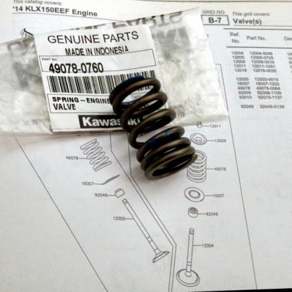 PER KLEP PIR KLEP KAWASAKI KLX 150 DTREACKER 150 ORIGINAL KAWASAKI