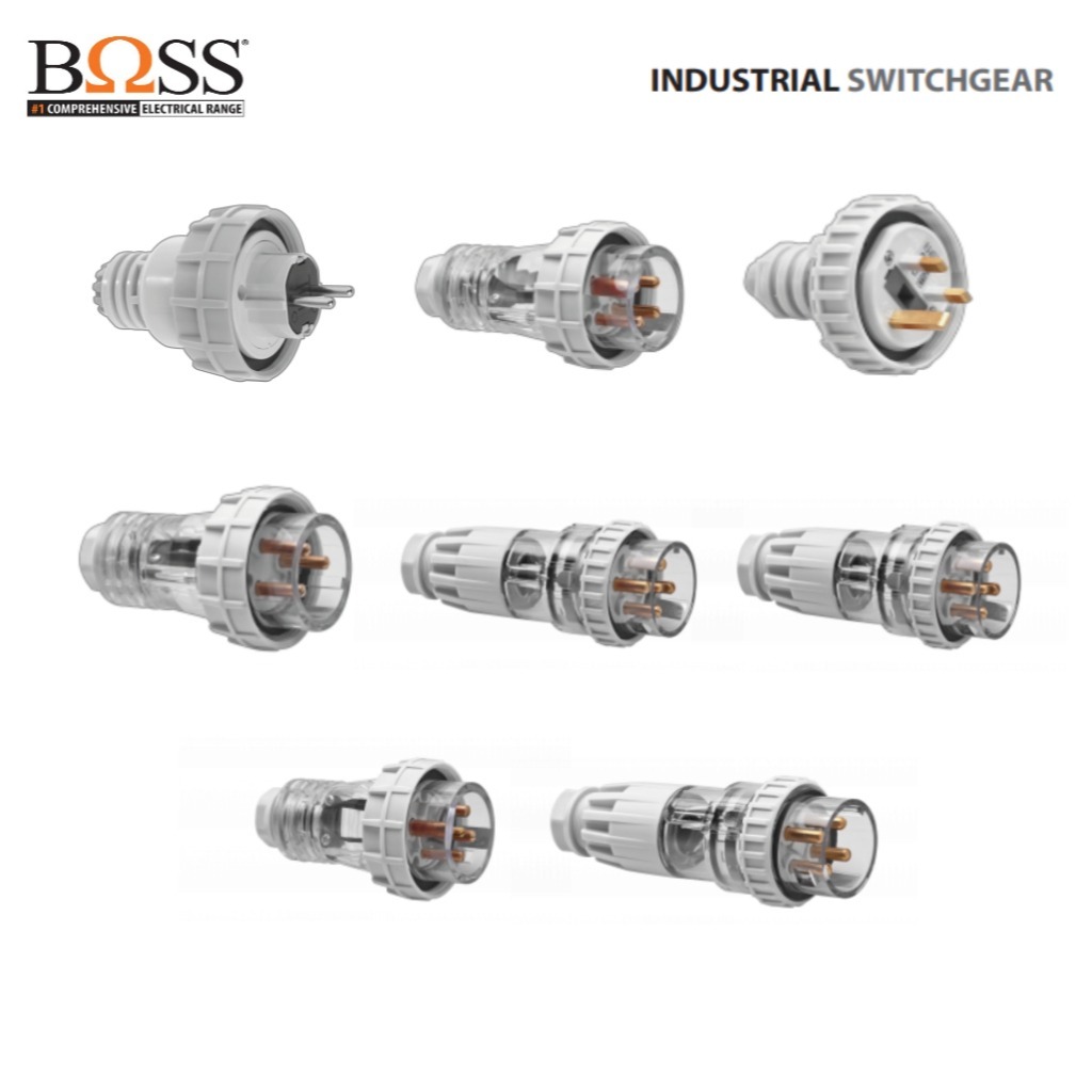 Straight Plug BOSS IP56 3 Pin BS/3 Pin/4 Pin/5  Pin - B56P210/313/320/332/420/432/440/520/532/550