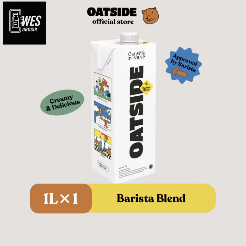 

OATSIDE BARISTA BLEND 1 LITER OAT MILK (Susu Gandum)
