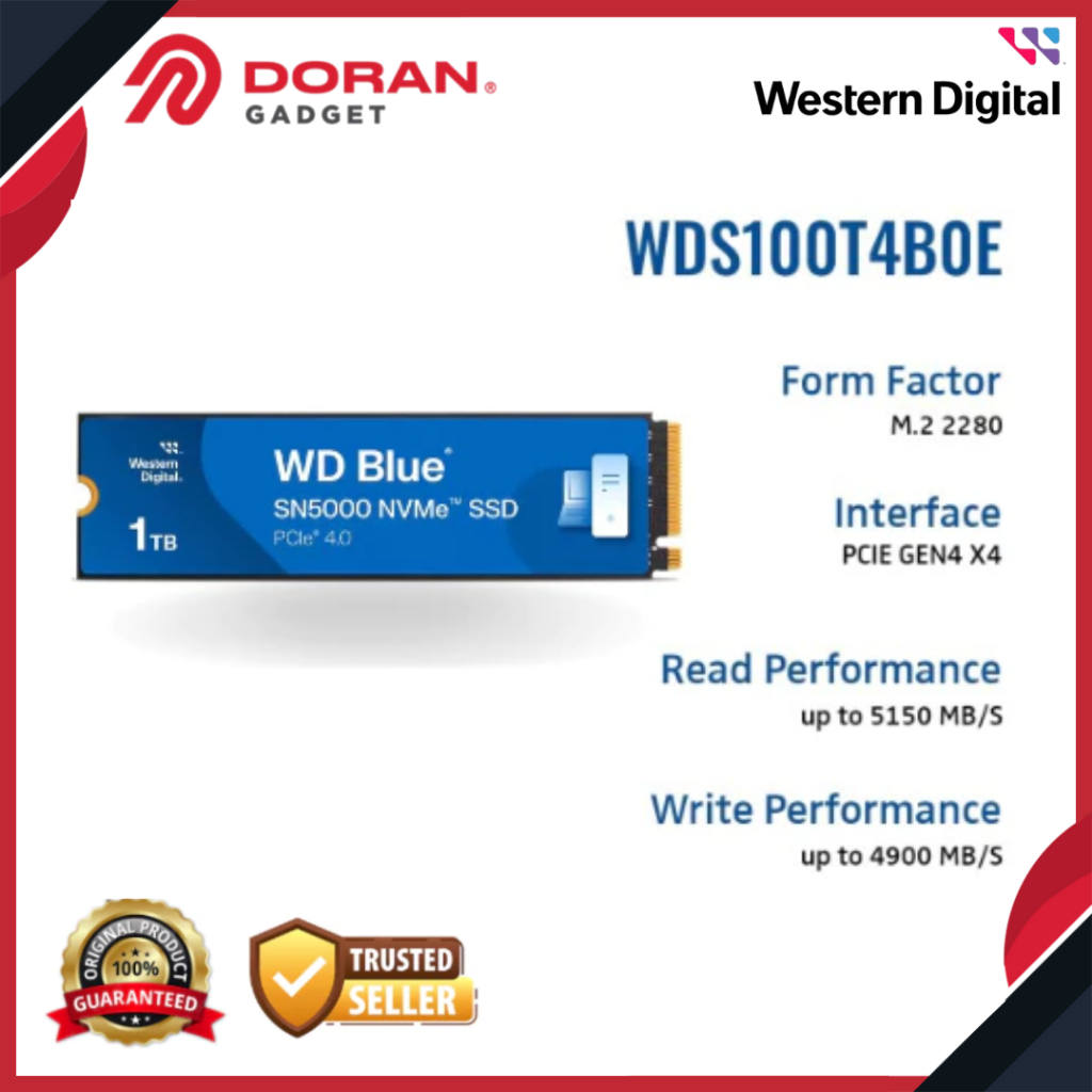 WD SSD Blue SN5000 NVMe™  500GB ,1TB,2TB