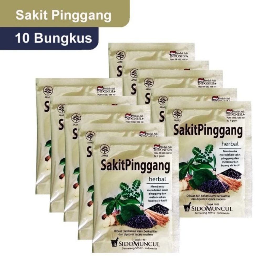 

sakit pinggang 10 sachet jamu sidomuncul
