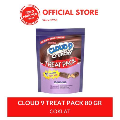 

CLOUD 9 CRUNCHY TREAT PACK 80 GR ISI 10 PCS - COKLAT