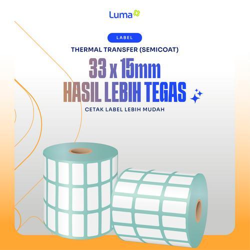 

Barcode Label Sticker Semicoat 33x15 3line /6Roll