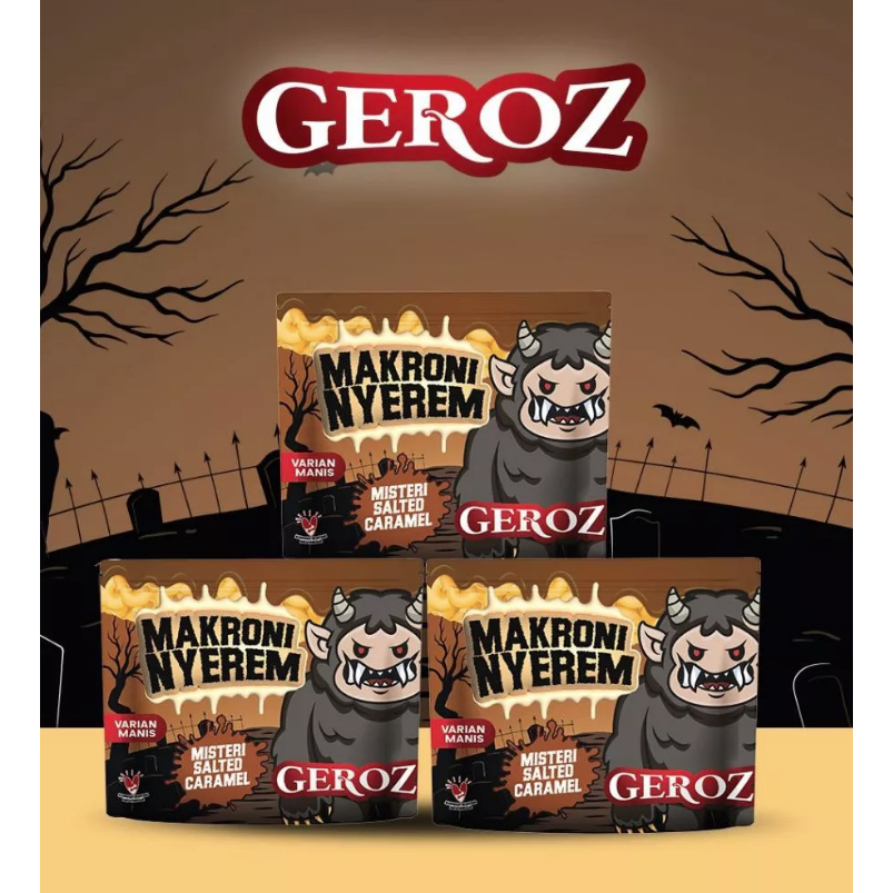 

Geroz - Makroni Nyerem - varian manis rasa salted caramel isi 3