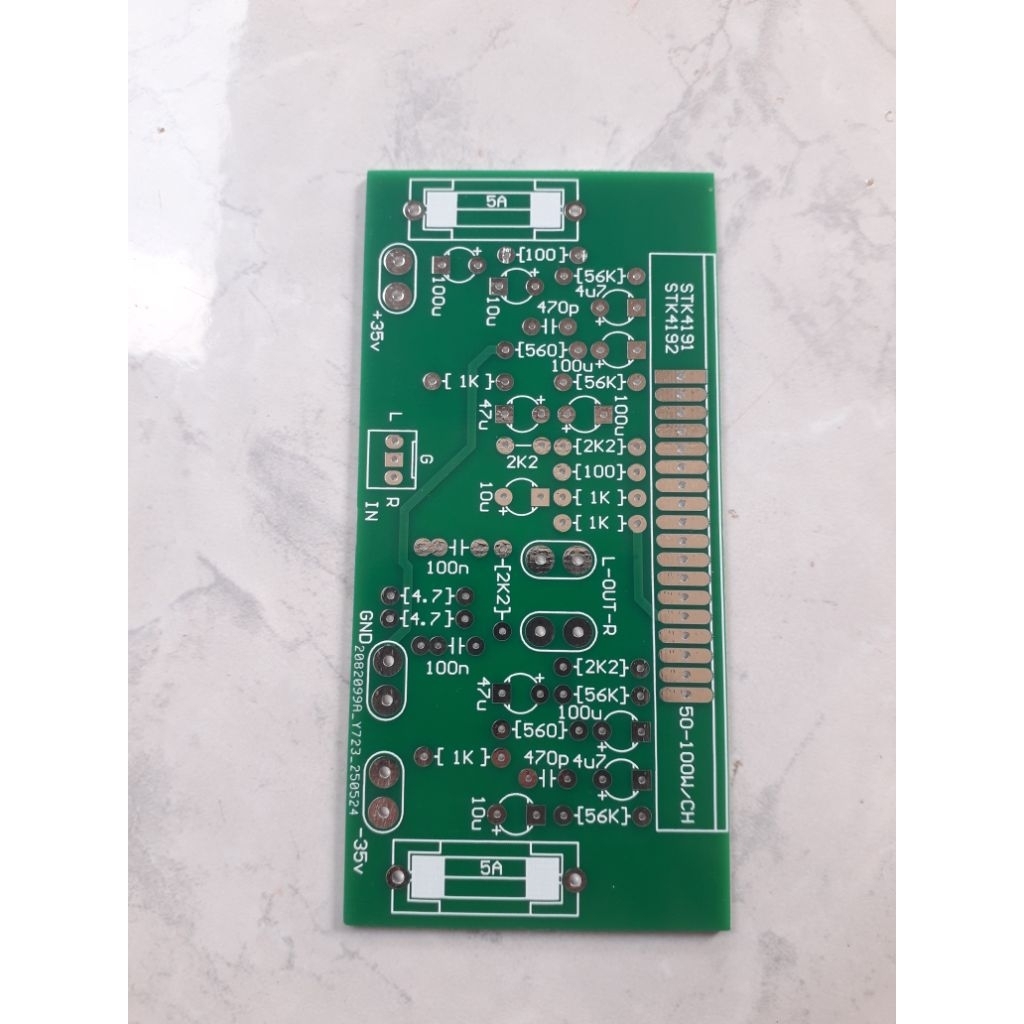 pcb power stk4191 stk4192 stk4132 2 layer