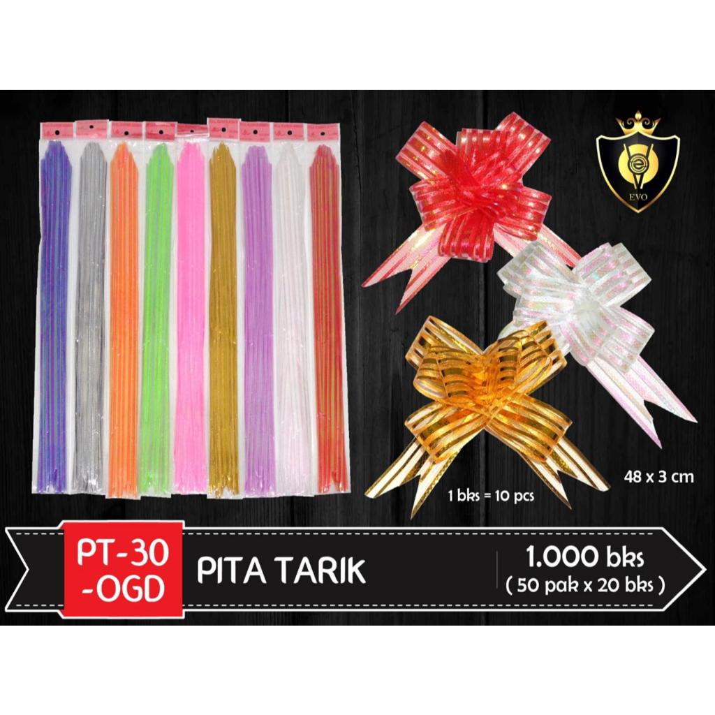 

pita serut 48 x 3 cm esco isi 10 pira model garis bunglon bahan pita renda