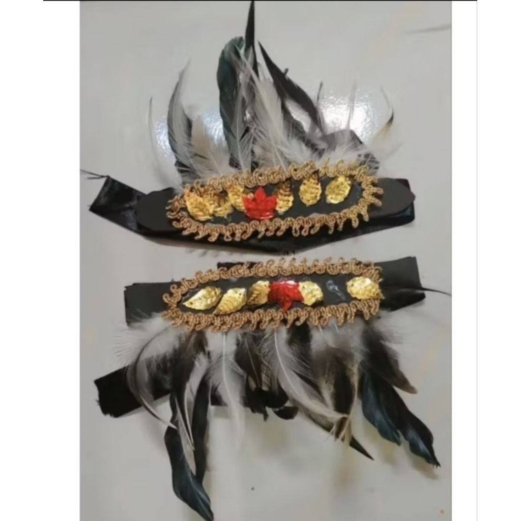 aksesoris gelang bulu adat papua / dayak