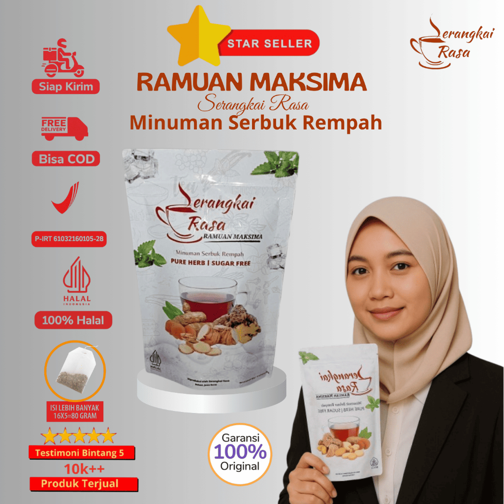 

[ POUCH PUTIH ] Teh Celup Rempah Serangkai Rasa Maksima | JSR | Nafsu Makan