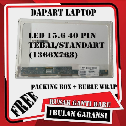 LED LCD LAYAR Fujitsu LIFEBOOK A550 A561 A8280 AH40 AH42 15.6 inch tebal 40 Pin HD (1366*768)