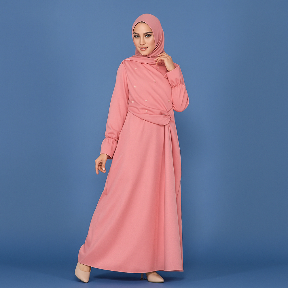 Gamis Wanita Syari Polos  – Cocok untuk Acara Formal & Harian