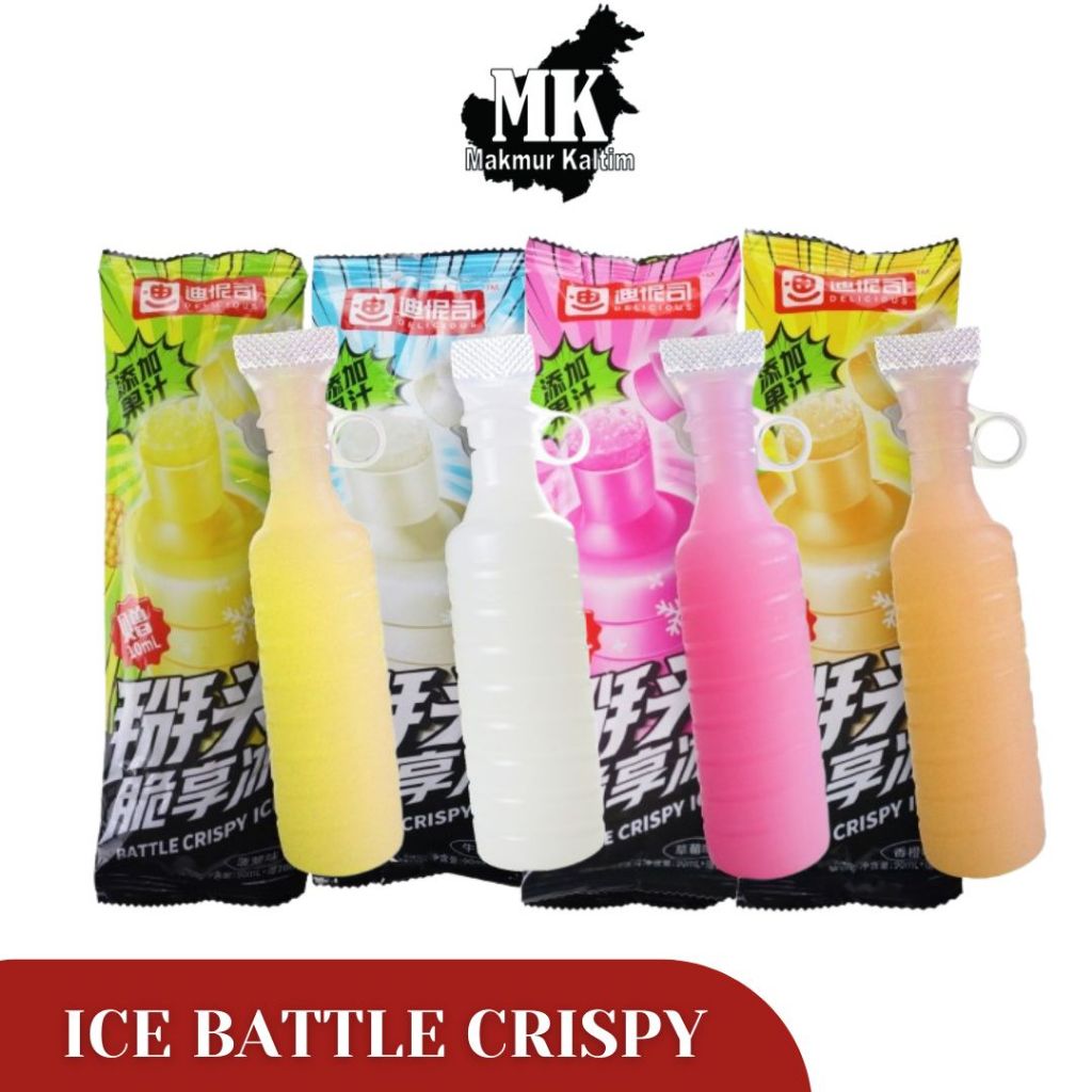 

ICE BATTLE CRISPY FLAVOR MINUMAN JELLY RASA JERUK SUSU NANAS STROBERI