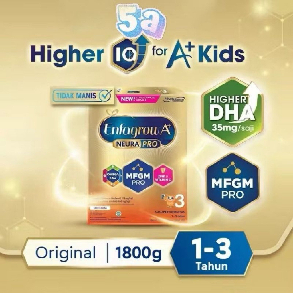 

Enfagrow A+ 3 plain original 1800gr (1-3 tahun) susu Enfagrow