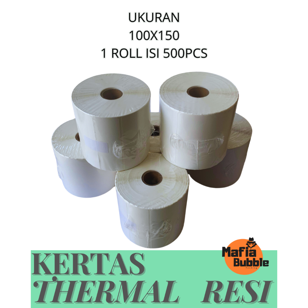 

Kertas Thermal atau kertas resi barcode ukuran 100x150