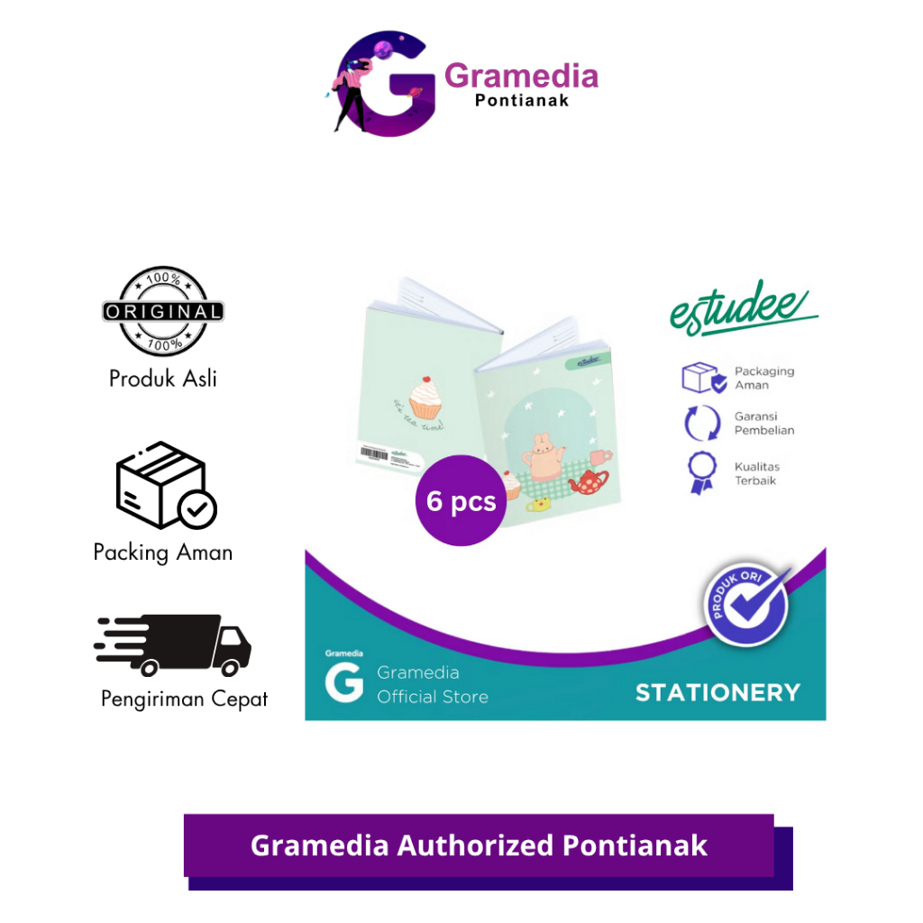 

GRAMEDIA PONTIANAK - Estudee K B5 Fancy Cute Isi 6 - BUKU TULIS