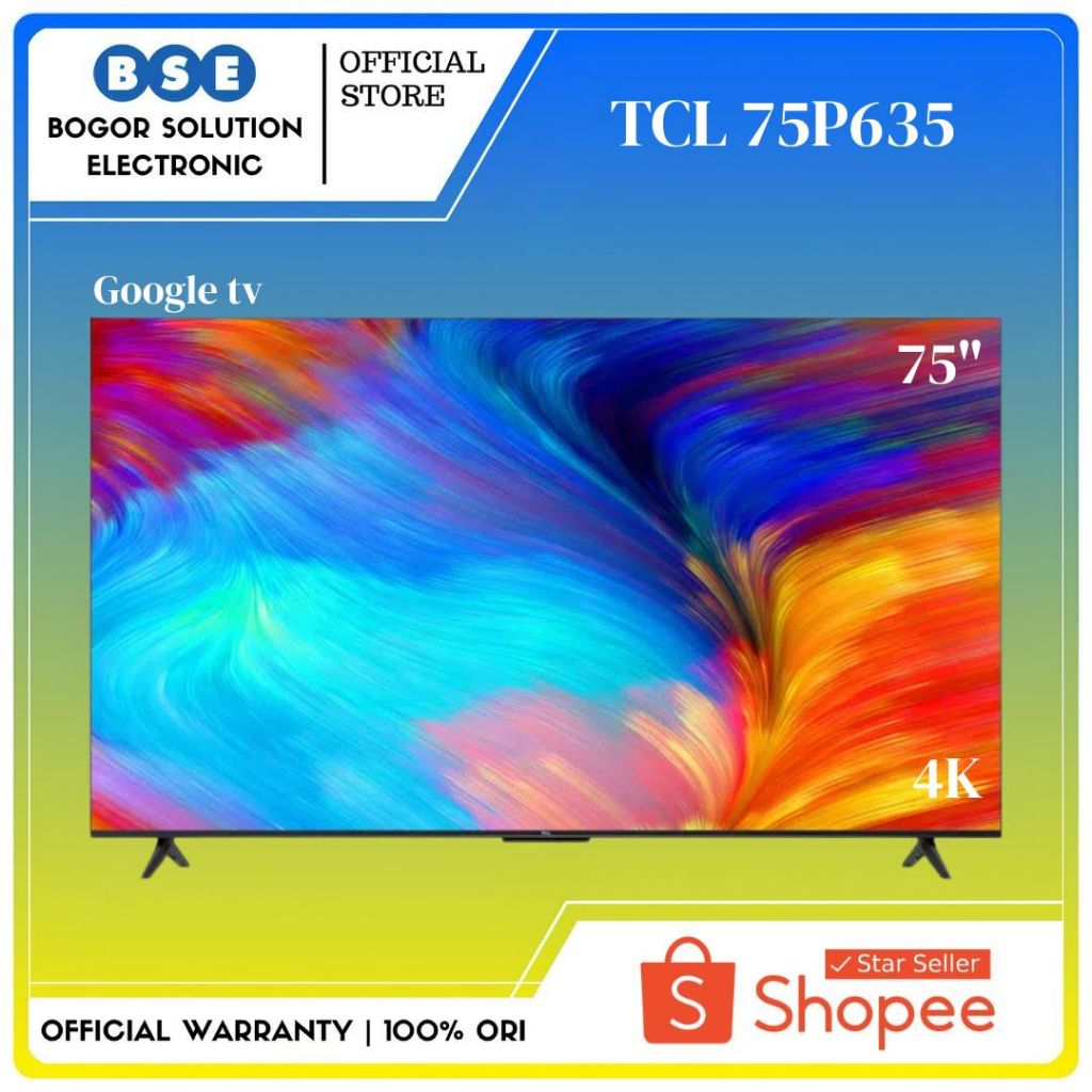 TCL 75P635 TCL P635 4K HDR Google TV 75 Inch TCL TV75P635