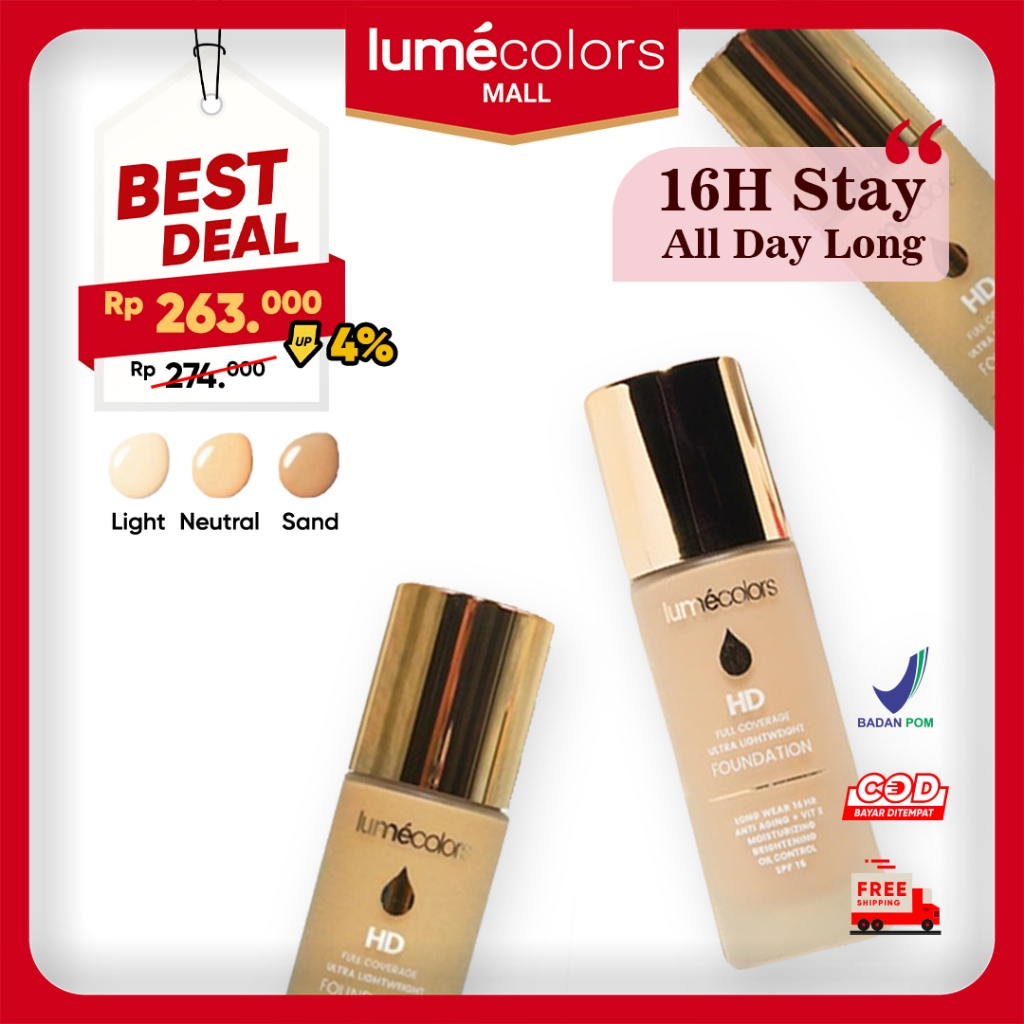 LUMECOLORS FOUNDATION HD FULL COVERAGE NATURAL ORIGINAL