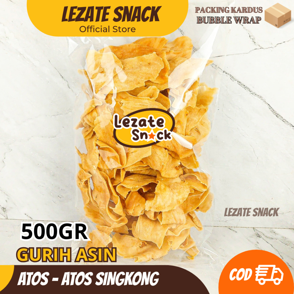 

Keripik Bawang Atos Atos 500gr Kiloan Gurih Renyah Enak / Kripik Bawang Khas Salatiga Rasa Bawang Putih Gurih Asin Kripik Pangsit Kiloan Murah Lezate Snack WAP SHOP