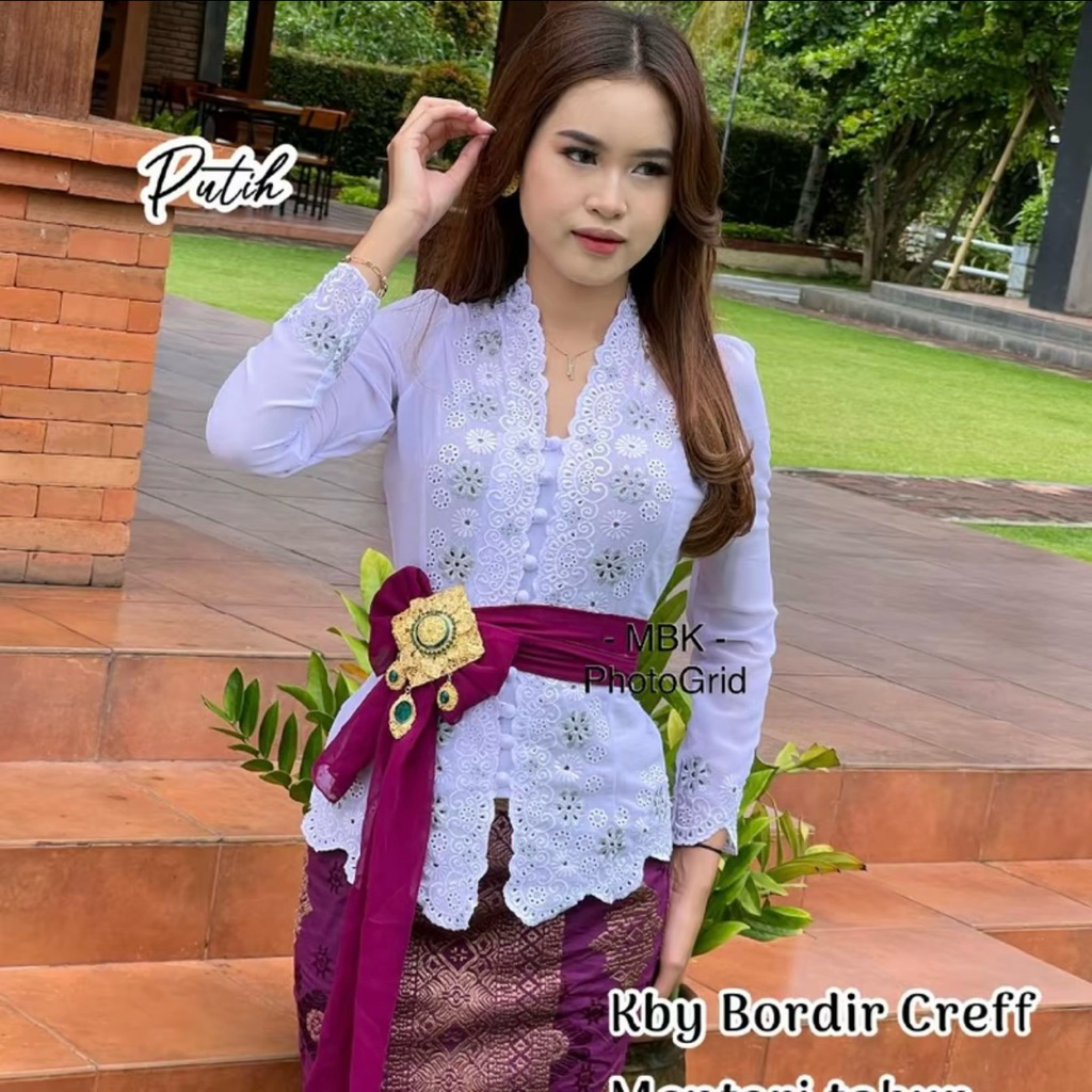 WKB || Kebaya jadi bordir motif lotus terbaru || kebaya jadi bordir lipat || kebaya jadi bordir tang