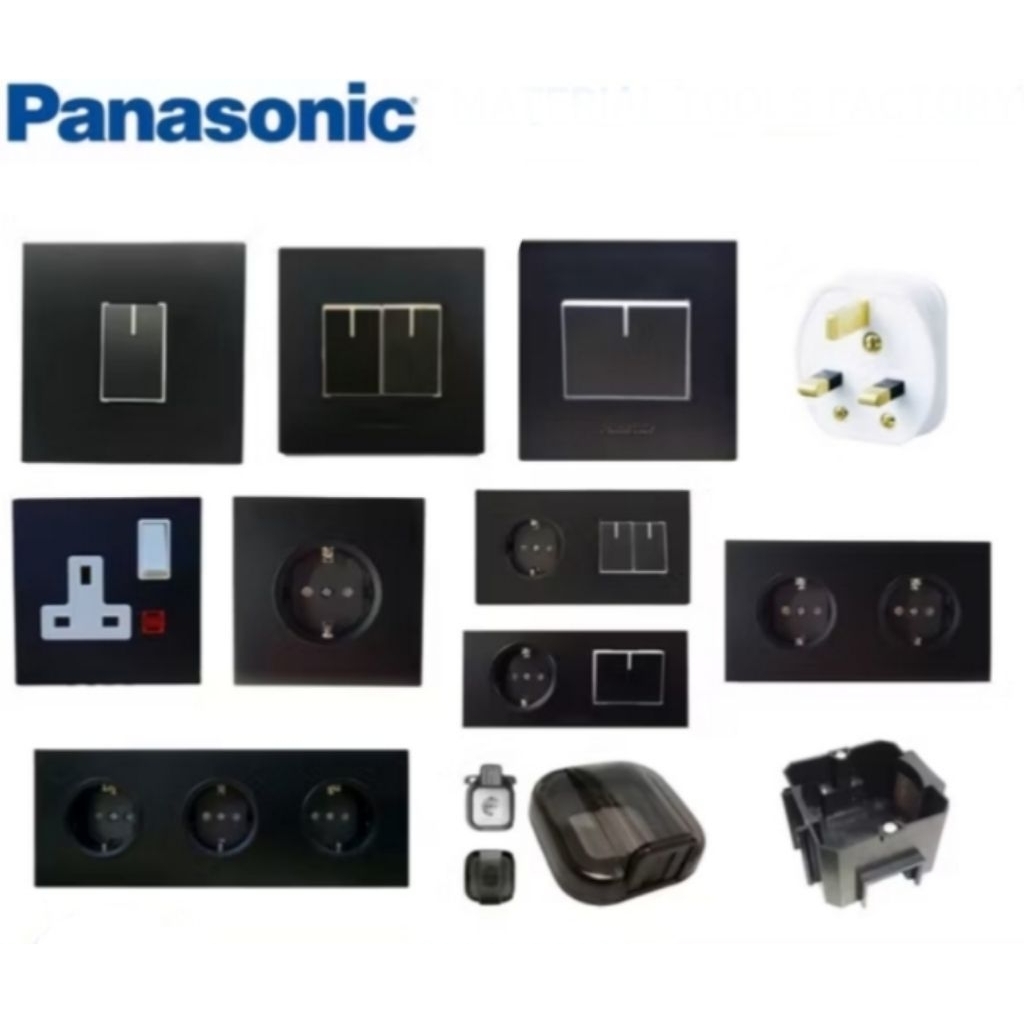 Saklar Panasonic Hitam Style Black Series - Saklar Listrik Style Panasonic - Sakelar Listrik Panason